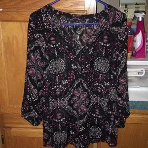 Sheer flowered shirt!